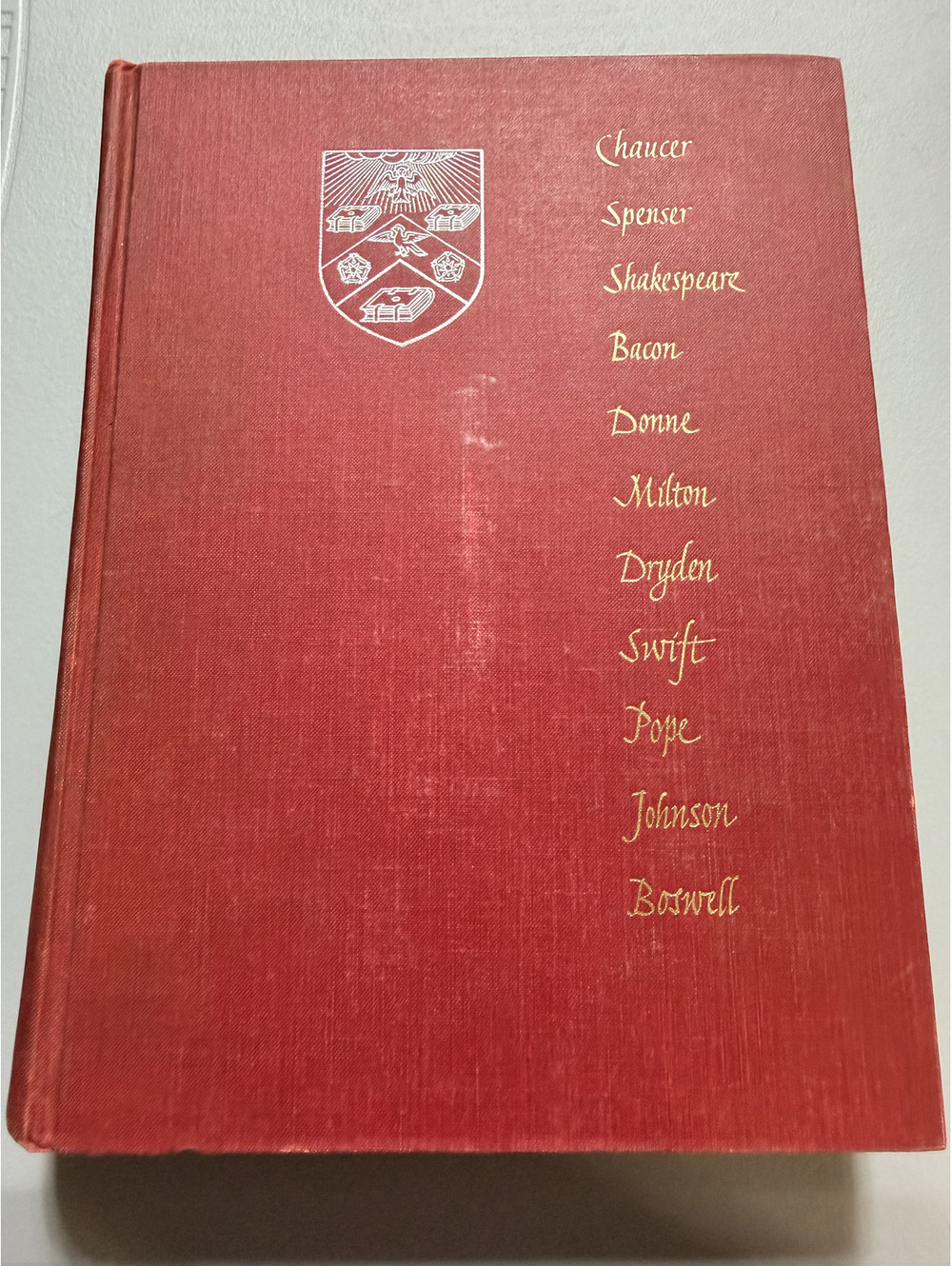 Major British Writers I Enlarged Edition 1959 Hardcover Chaucer Milton Harcourt
